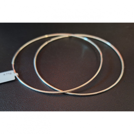 Cercei rotunzi mari tip creole din argint diametru larg - 8 cm [8]