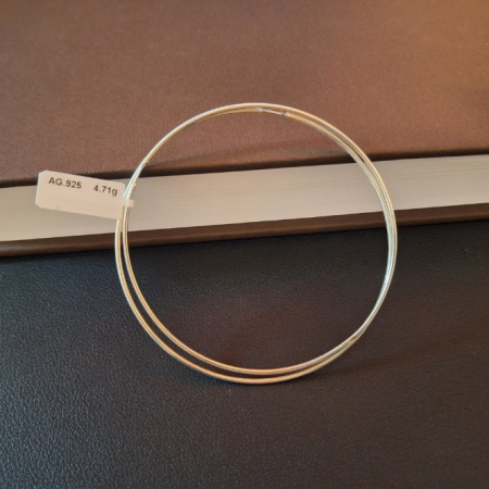 Cercei rotunzi mari tip creole din argint diametru larg - 8 cm [0]