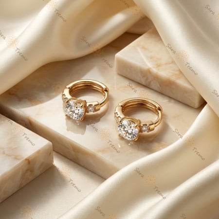 Cercei - Cercei Diamantul Regal – Cercei placați 14K