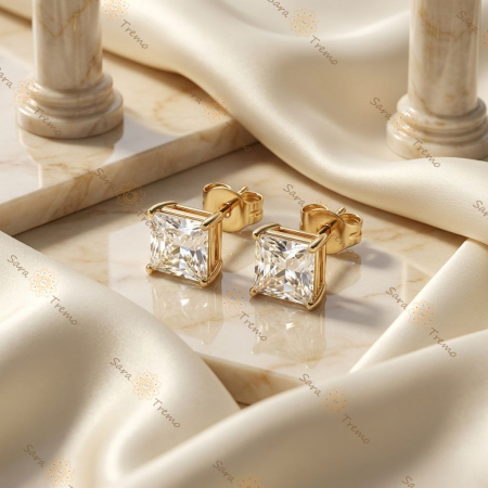Cercei - Cercei Diamantul Imperial – Cercei placați 14K