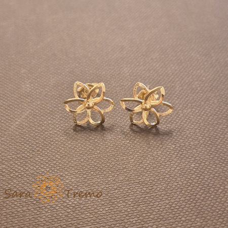 Cercei - Cercei „Fiore di Sole” – floare de aur, simbol al grației feminine