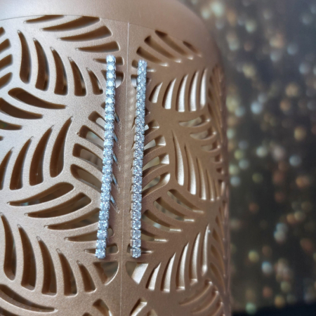 Cercei Tennis Clasici Argint 925 & Zirconia - Thai Pure [2]