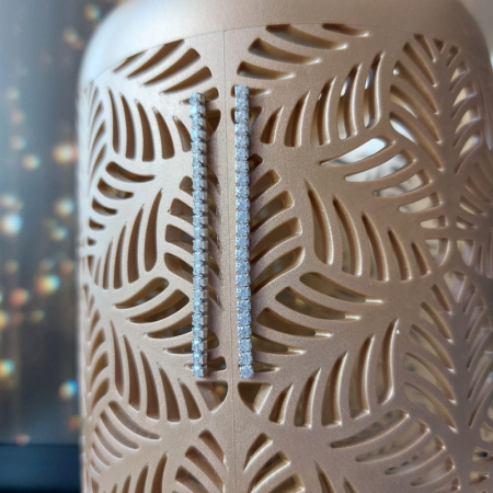 Cercei Tennis Clasici Argint 925 & Zirconia - Thai Pure [3]