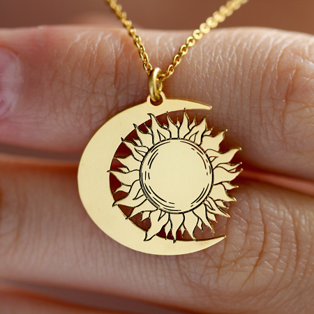 Ceres - Colier personalizat Soare si Luna din argint 925 [3]