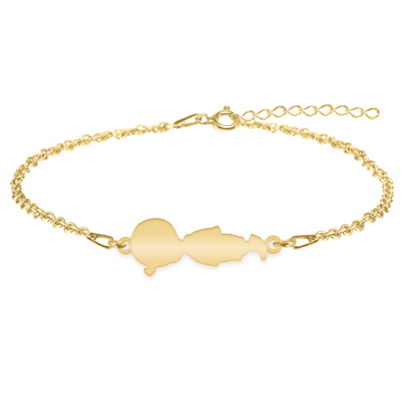 Child - Bratara personalizata baietel din argint 925 placat cu aur galben 24K [1]