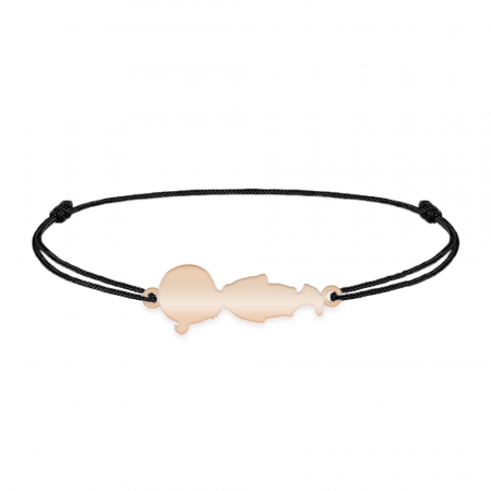 Child - Bratara personalizata snur baietel din argint 925 placat cu aur roz [1]