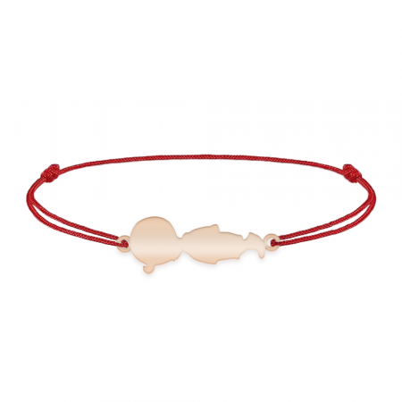 Child - Bratara personalizata snur baietel din argint 925 placat cu aur roz [2]