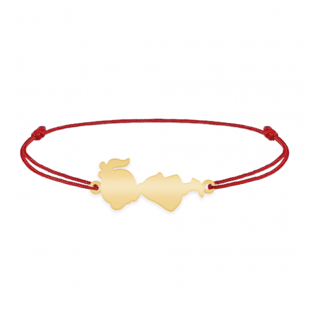 Child - Bratara personalizata snur fetita din argint 925 placat cu aur galben 24K [1]
