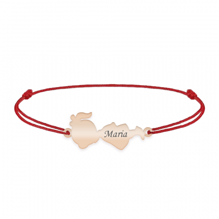 Child - Bratara personalizata snur fetita din argint 925 placat cu aur roz [3]