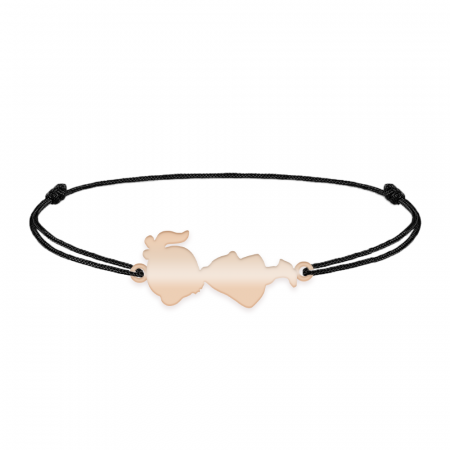 Child - Bratara personalizata snur fetita din argint 925 placat cu aur roz [1]