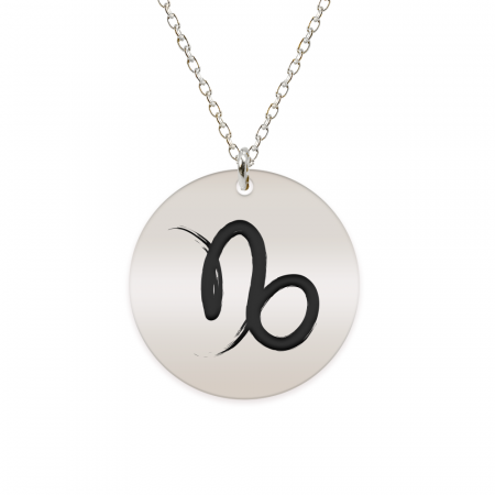 Bijuterii din argint - Colier argint 925 personalizat cu semn zodiacal Capricorn