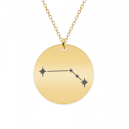 Bijuterii personalizate - Colier argint 925 placat cu aur galben 24K personalizat cu constelatii - Berbec