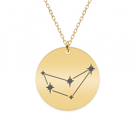Bijuterii personalizate - Colier argint 925 placat cu aur galben 24K personalizat cu constelatii - Capricorn