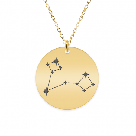 Bratari personalizate - Colier argint 925 placat cu aur galben 24K personalizat cu constelatii - Pesti