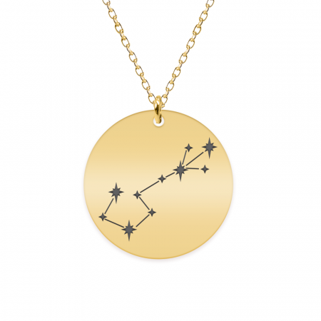 Bijuterii personalizate - Colier argint 925 placat cu aur galben 24K personalizat cu constelatii - Scorpion