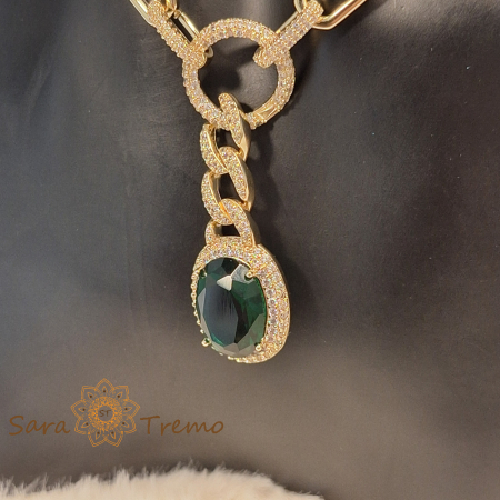 Colier aur 14K placat – Regina Esmeralda 50 cm [4]