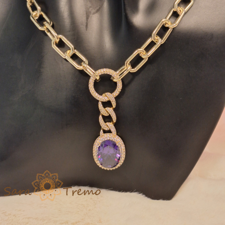 Colier aur 14K placat – Amuleta Regala 50 cm [5]