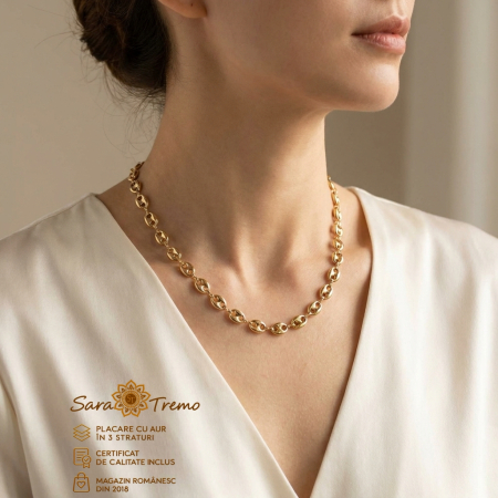 Colier Caffè d'Oro Coffee Bean, aur 18K, 55 cm | SaraTremo [2]