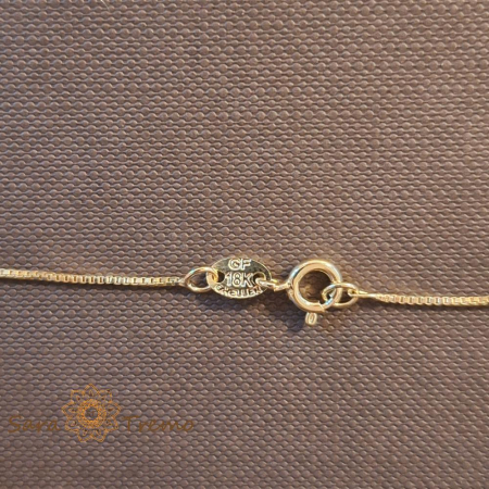 Colier placat cu aur, 44 cm – cu pandantiv perlă eco, ștanțat, design simplu și elegant [4]