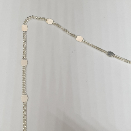 Colier din argint 925 cu design modern și finisaj lucios pe decorurile inserate [0]