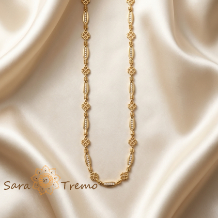 Coliere si lantisoare - Colier Armonia Regala – Colier placat cu aur 14K cu cristale zirconia