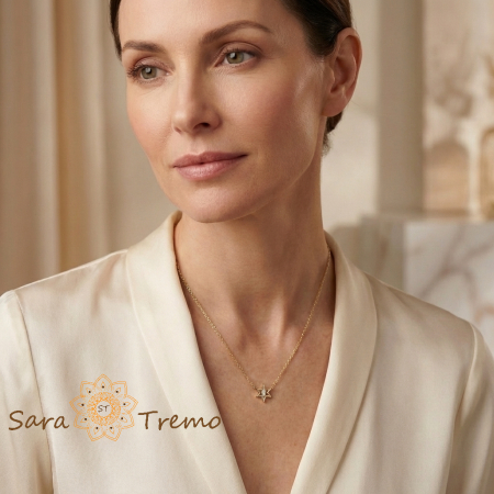 Colier Steaua Norocului – Colier placat cu aur 14K cu zirconia alba [2]