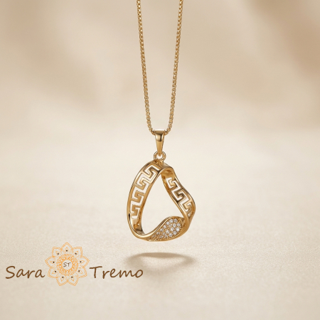 Coliere si lantisoare - Colier Eleganta Imperiala – Colier placat cu aur 14K cu zirconia albe