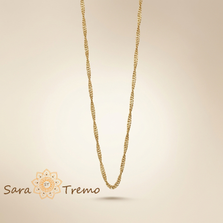 Lanturi - Firul Regal – Lant unisex placat cu aur 14K tip rope