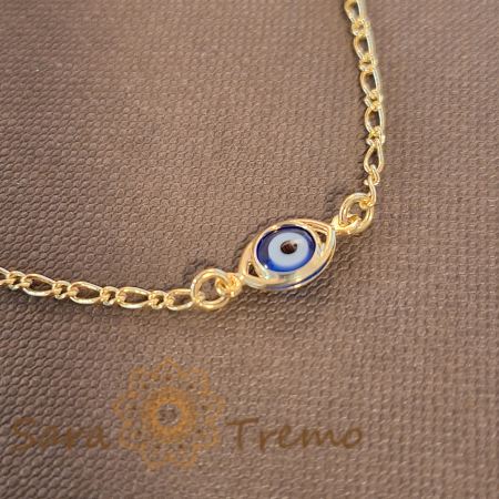 Colier pentru femei placat cu aur 18K, cu charmuri mediteraneene - 45 cm [1]