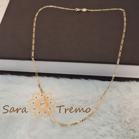 Lantisor unisex placat cu aur 18K Brazilia cu stanta – Eleganta Clasica 55cm [0]