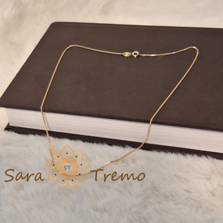 Lantisor unisex Aurelian – placat aur 18K, Brazilia, stanta, 50 cm [3]