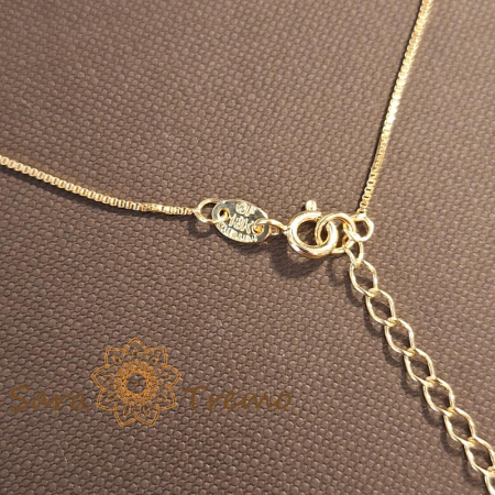 Colier cu perle aurii satinate – elegant și clasic, 45 + 5 cm, cu lanț de reglaj [3]