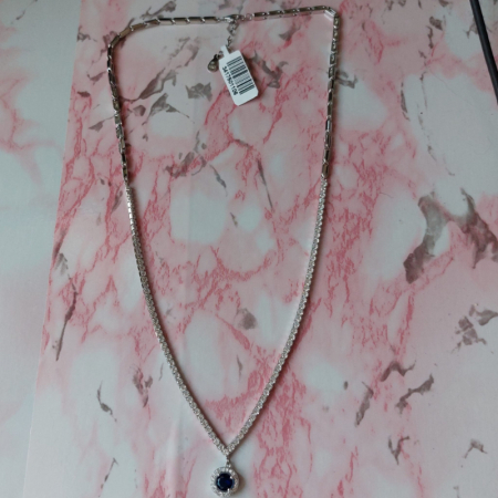 Colier Tennis Argint 925 & Zirconia Bleumarin - Dual Design [4]