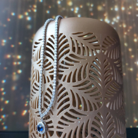 Colier Tennis Argint 925 & Zirconia Bleumarin - Dual Design [2]