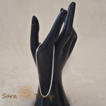 Colier tip sarpe plat din argint 925 Aramis - unisex - 50 cm [6]