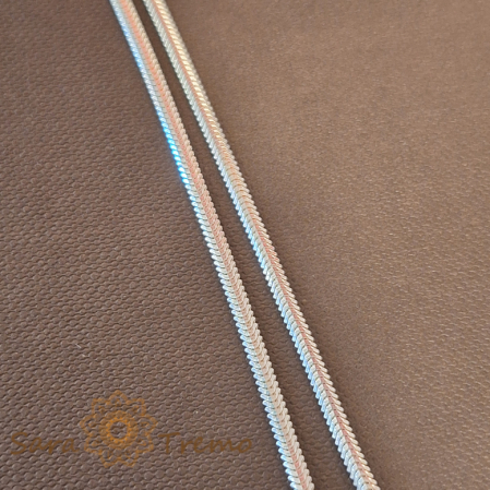 Colier tip sarpe plat din argint 925 Aramis - unisex - 50 cm [0]