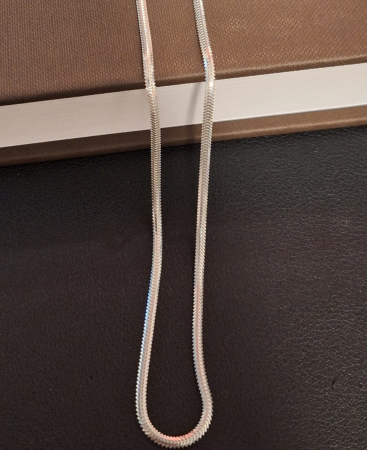 Colier tip sarpe plat din argint 925 Aramis - unisex - 50 cm [4]