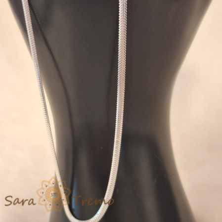 Colier tip sarpe plat din argint 925 Aramis - unisex - 50 cm [7]