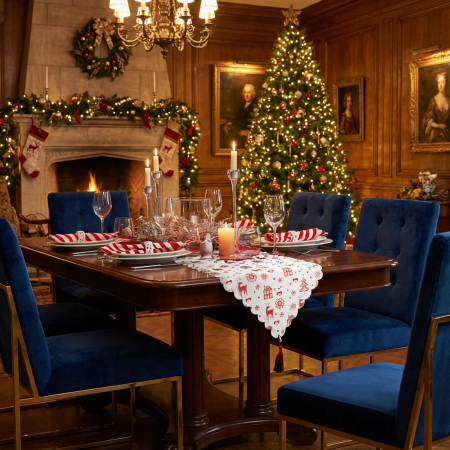 Articole de Sezon, Sarbatori si Evenimente - Covoraș față de masă de Crăciun - 180 x 35 cm