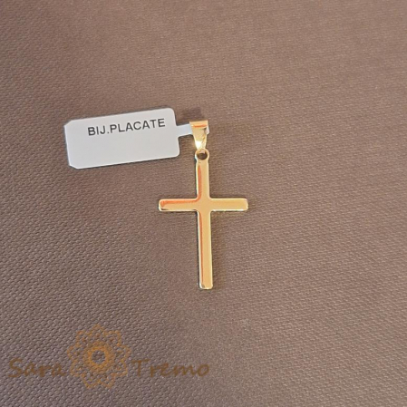 Cruce clasica placata cu aur Gratify - 3 cm [0]