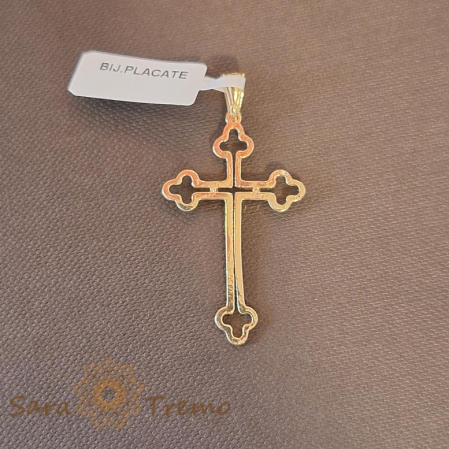 Talismane - Cruce decupata placata cu aur Dorre - 4 cm