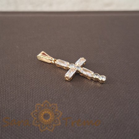 Pandantive - Cruce deosebită 2.5 cm, ediție limitată, cu cristale zirconia fațetate