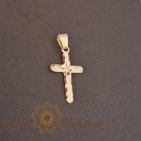 Pandantive - Cruciuliță 1.5 cm cu gravură – Simbolul Maicii și Pruncului