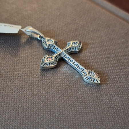 Cruce gotica din argint realizata in Thailanda - 3.5 cm [1]
