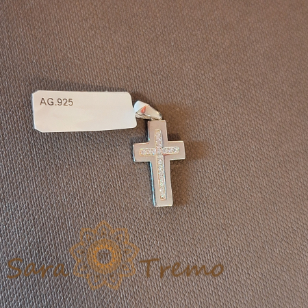 Cruciuliță din argint Path | Bijuterie cu pietre strălucitoare și simbolism puternic [0]