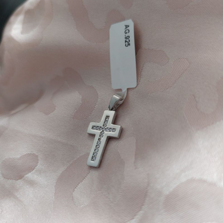 Cruciuliță din argint Path | Bijuterie cu pietre strălucitoare și simbolism puternic [1]