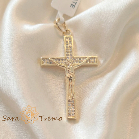 Pandantive - Cruciulita placata cu aur Atingerea Divina