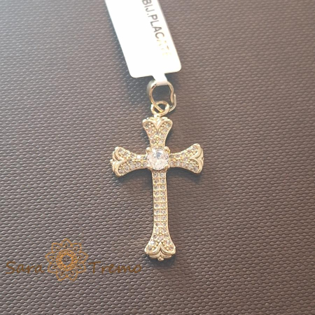 Bijuterii placate cu aur - Cruciulita placata cu aur Raza Divina