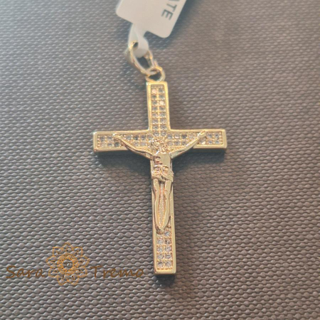 Bijuterii placate cu aur - Cruciulita placata cu aur Atingerea Divina