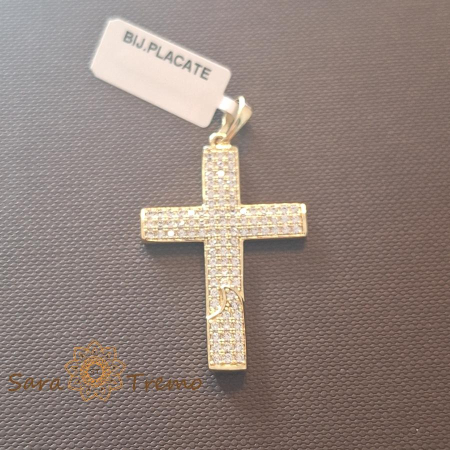 Bijuterii placate cu aur - Cruciulita placata cu aur Crucea Bucuriei